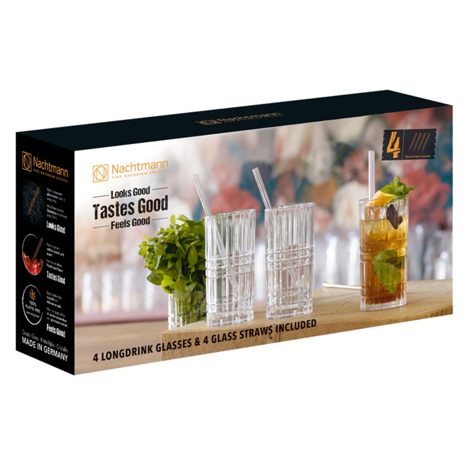 SET 4 VASOS GIN ALTO PRO NACHTMAN, 445 ML