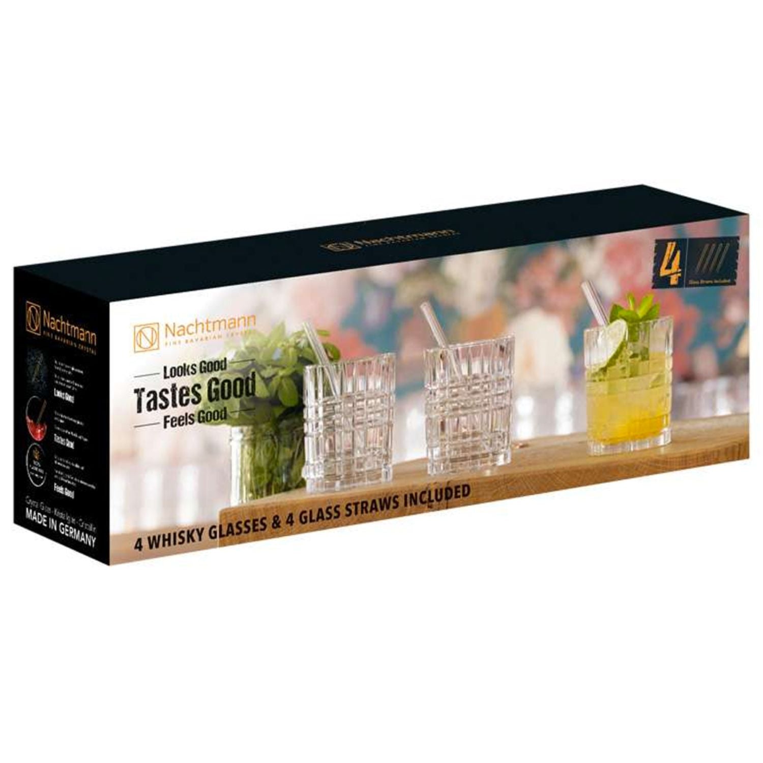 SET 4 VASOS GIN BAJO PRO NACHTMAN, 345 ML