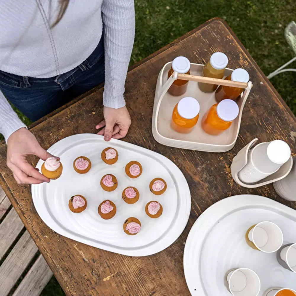 BANDEJA TIERRA COLOR ARENA GUZZINI, 48 CM