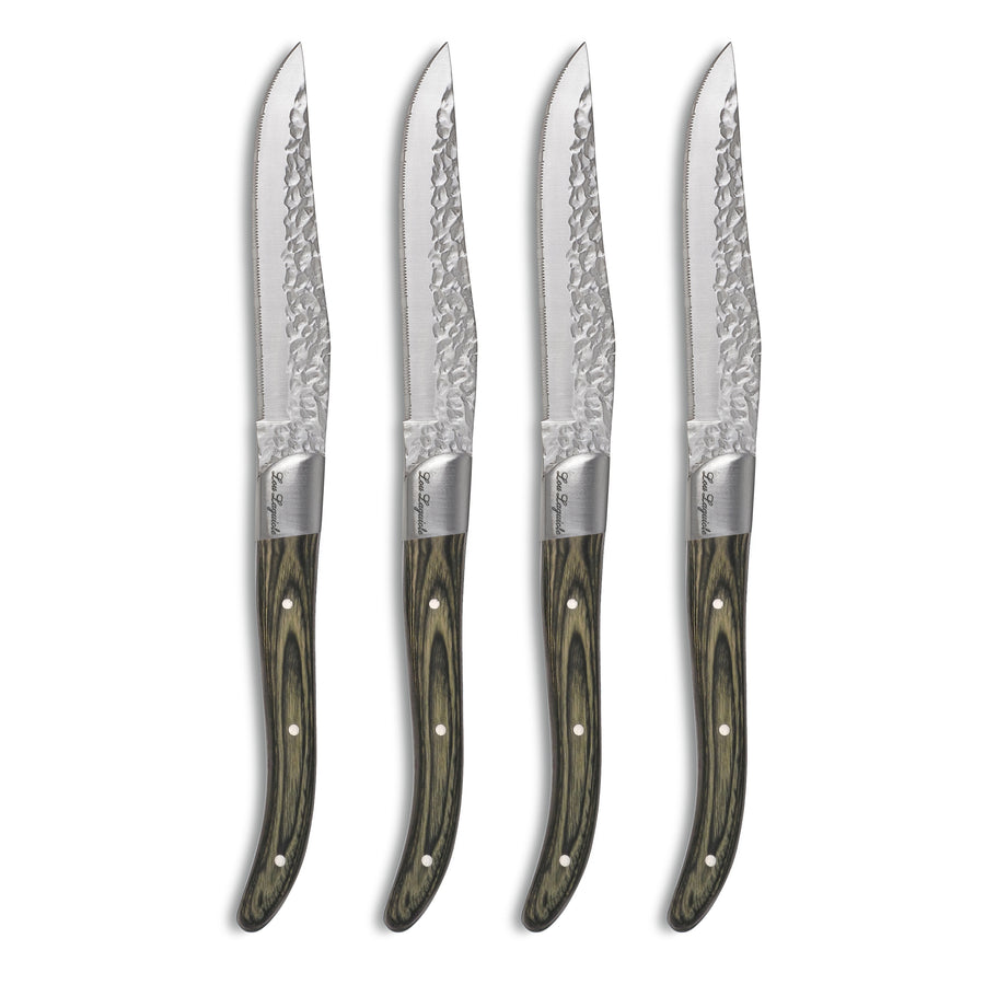 SET 4 CUCHILLOS CARNE VOLCANO LOU LAGUIOLE, CAJA MADERA