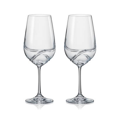 🚢 SET 2 COPAS VINO TURBULENCE BOHEMIA, 550 ML