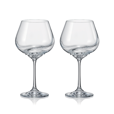 🚢 SET 2 COPAS VINO TURBULENCE BOHEMIA, 570 ML