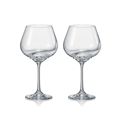 SET 6 COPAS VINO BALON TURBULENCE BOHEMIA, 570 ML