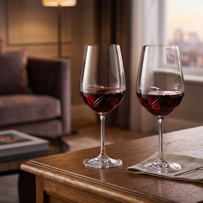 SET 6 COPAS VINO OVAL TURBULENCE BOHEMIA, 550 ML