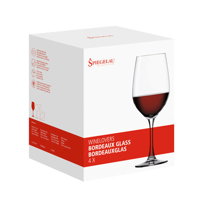 SET 4 COPAS VINO TINTO WINELOVERS BORDEAUX SPIEGELAU, 580 ML