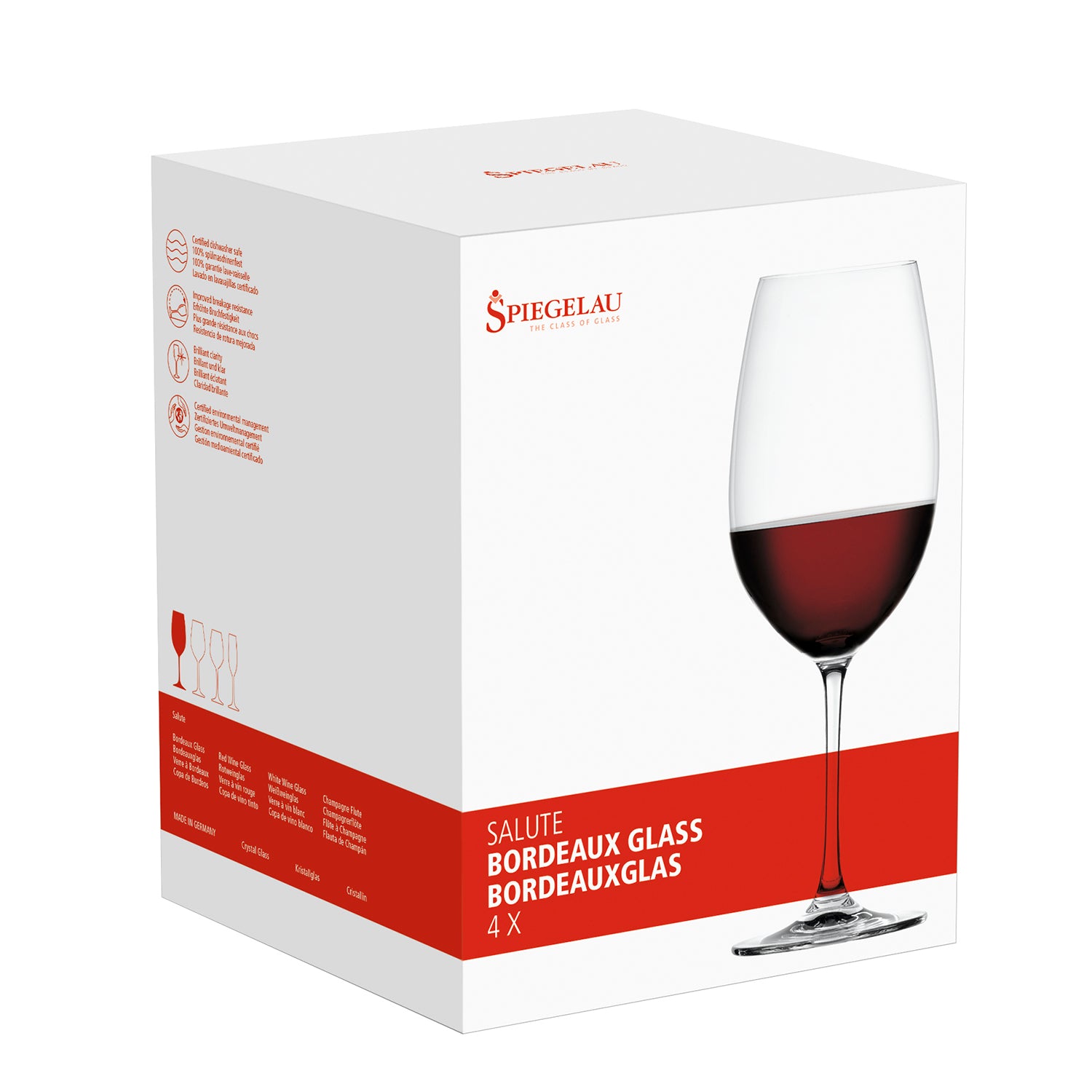 SET 12 COPONES BORDEAUX SALUTE  SPIEGELAU, 710 ML