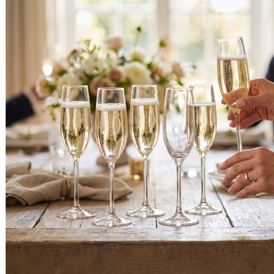 SET 6 COPAS CHAMPAGNE MONTEPULCIANO HAUSMANN, 195 ML