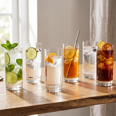 🚢 SET 6 VASOS ALTOS BOHEMIA, 470 ML