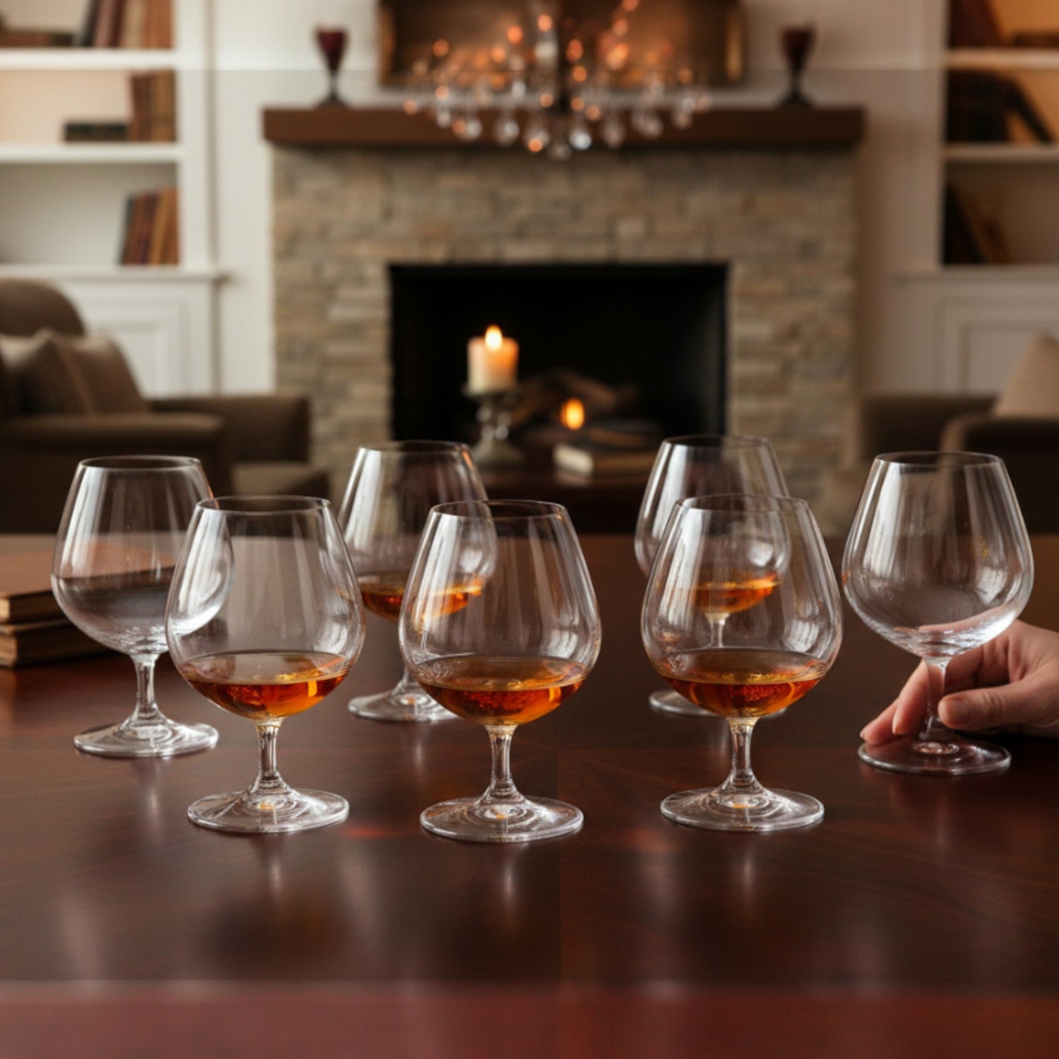 SET 6 COPAS COÑAC BOHEMIA, 400 ML