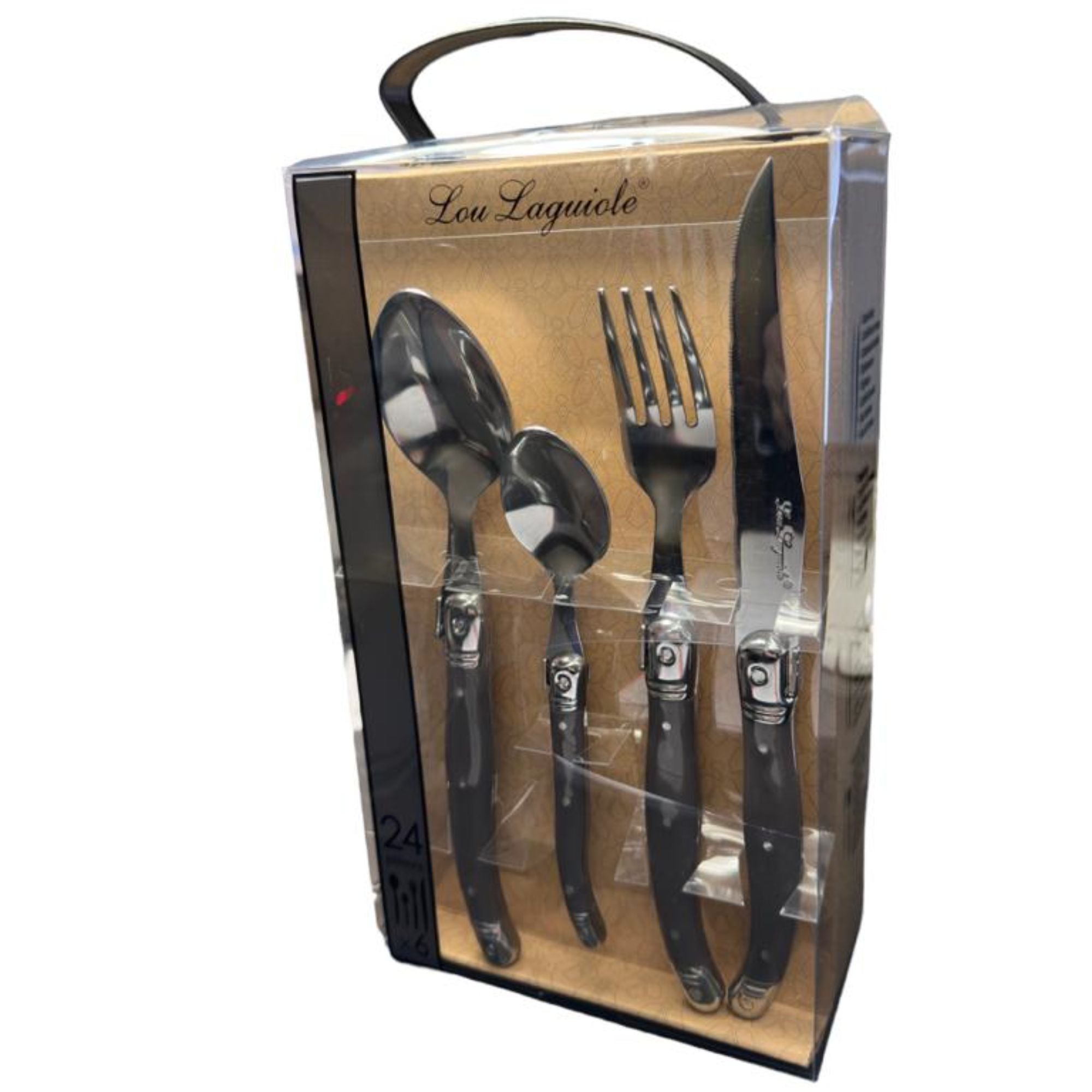 JUEGO CUCHILLERIA TAUPE TRADITION LOU LAGUIOLE, 6 PERSONAS, 24 PZ