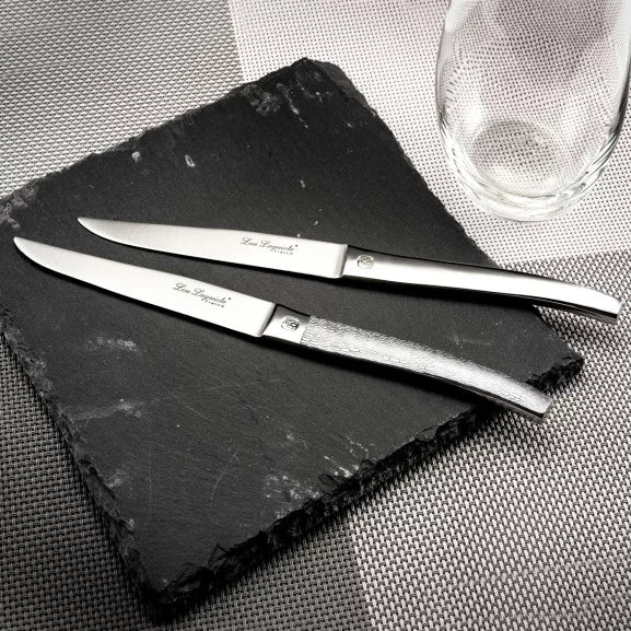 SET 4 CUCHILLOS CARNE ALPHONSE ECORCE LOU LAGUIOLE, CAJA MADERA🇫🇷