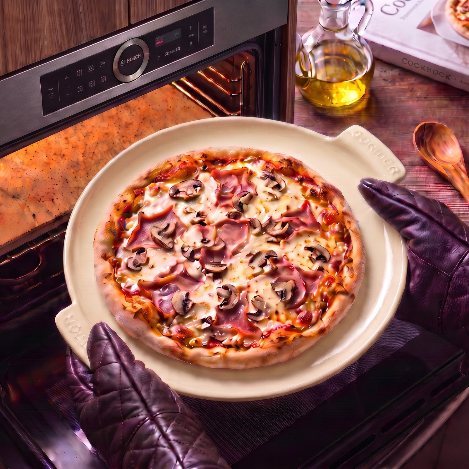 🚢 FUENTE PARA PIZZA HORNO GERMER, 31.5 CMS