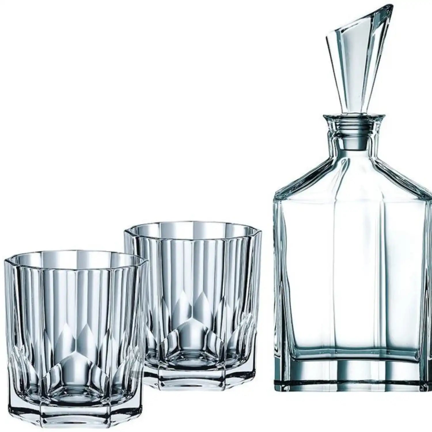 SET BOTELLA WISKY 750 ML y 2 VASOS ASPEN NACHTMANN