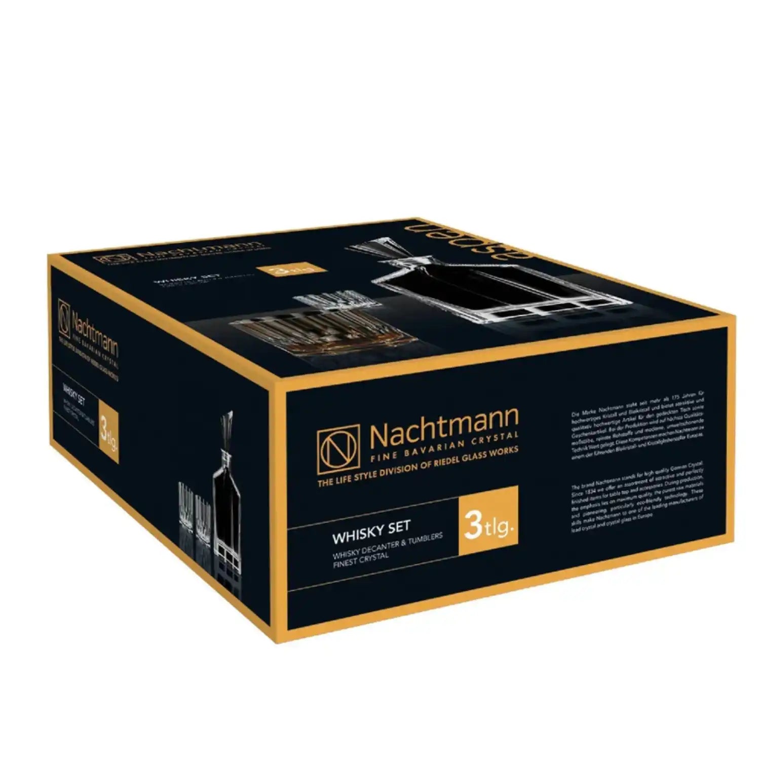 SET BOTELLA WISKY 750 ML y 2 VASOS ASPEN NACHTMANN
