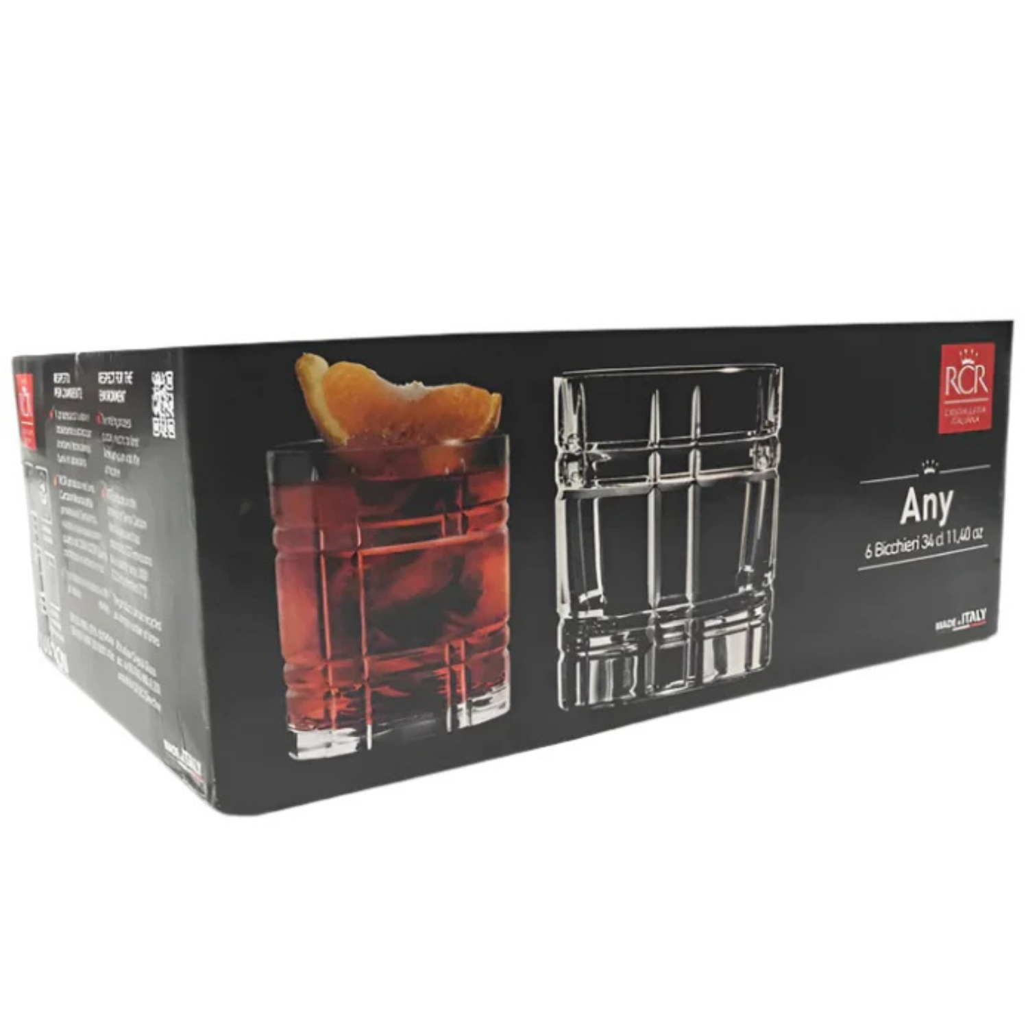 SET 6 VASOS BAJOS ANY RCR, 340 ml