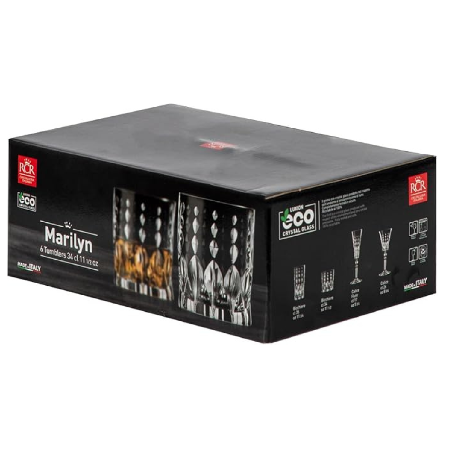 SET 6 VASOS BAJOS MARILYN RCR, 340 ml