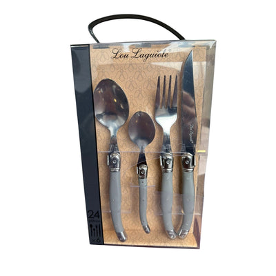 JUEGO CUCHILLERIA TAUPE TRADITION LOU LAGUIOLE, 6 PERSONAS, 24 PZ