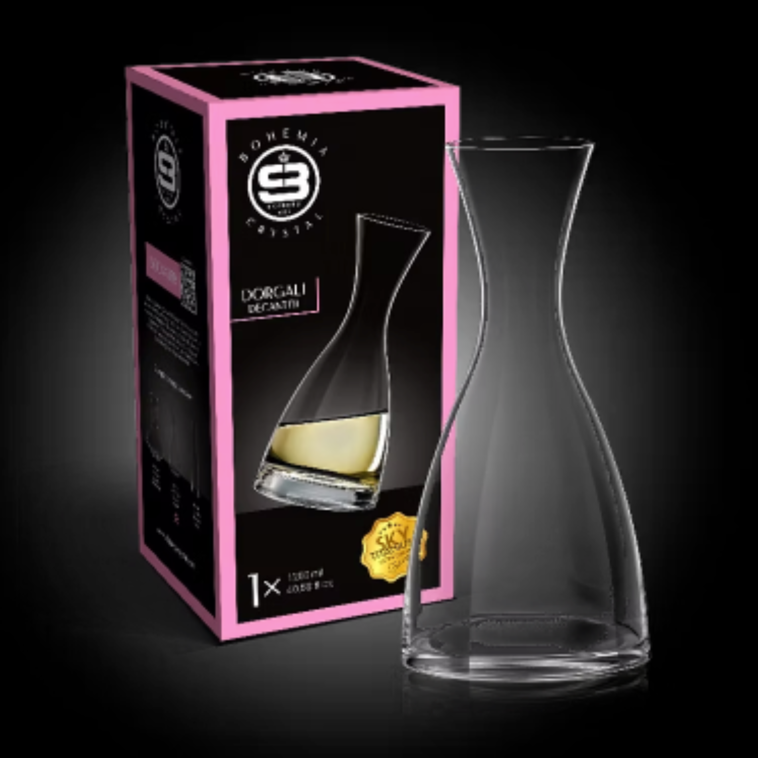 JUEGO 4 VASOS BAJOS Y BOTELLA BOHEMIA, 5 PZ
