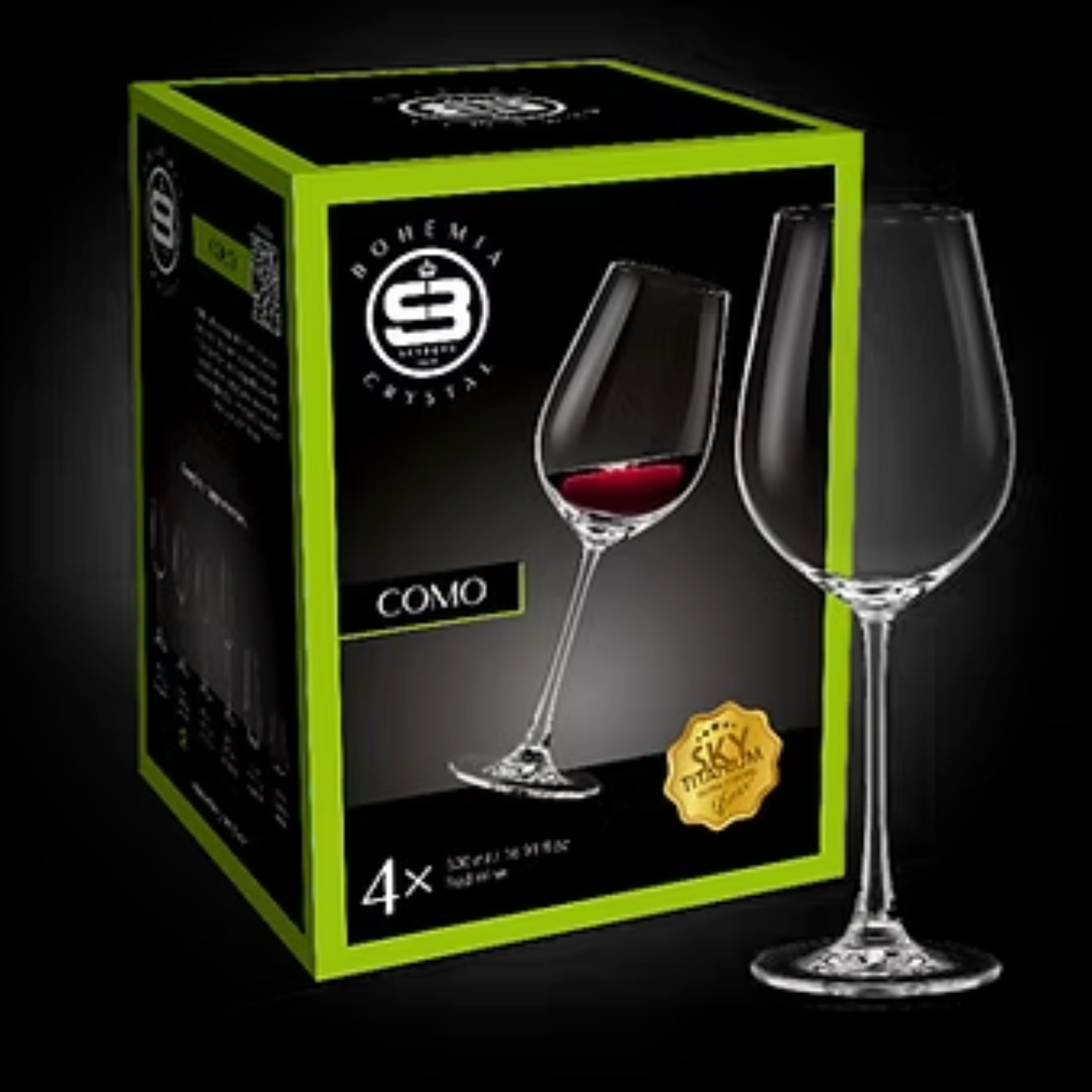 JUEGO DE COPAS COMO BOHEMIA, 4 PERSONAS, 12 PZ