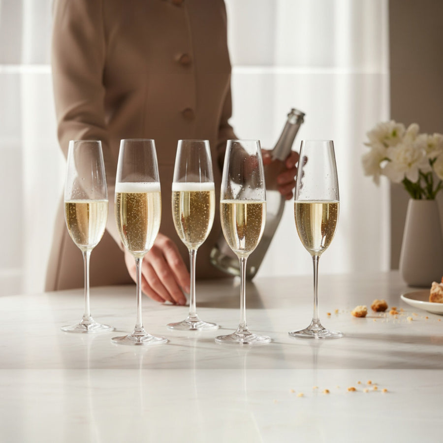 SET 4 COPAS CHAMPAGNE COMO BOHEMIA, 260 ML