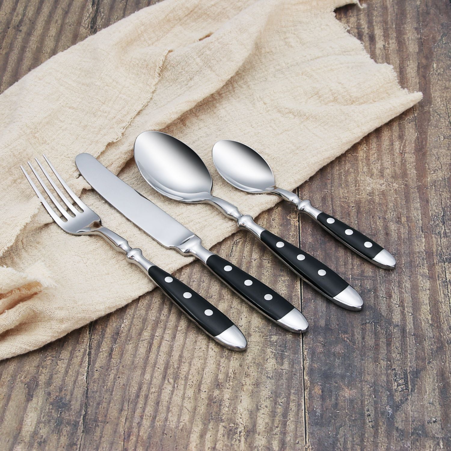 PACK JUEGO CUCHILLERIA MESA + CARNE + ENSALADA FORJEN VIVEUR, 12 PERSONAS, 78 PZ