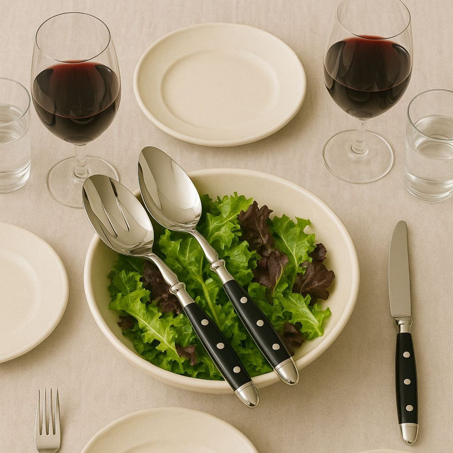 JUEGO 2 CUBIERTOS ENSALADA FORJEN VIVEUR