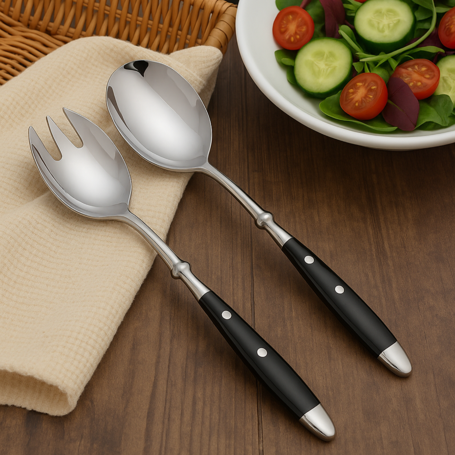 JUEGO 2 CUBIERTOS ENSALADA FORJEN VIVEUR