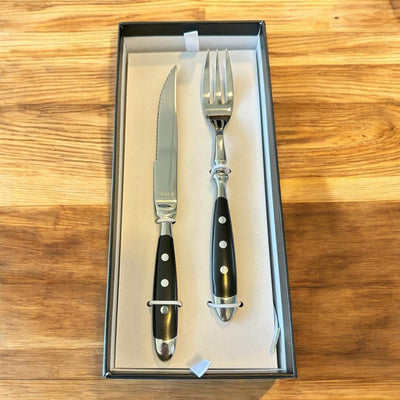 PACK JUEGO CUCHILLERIA 12 PERSONAS MESA + CARNE + SET ENSALADA FORJEN VIVEUR