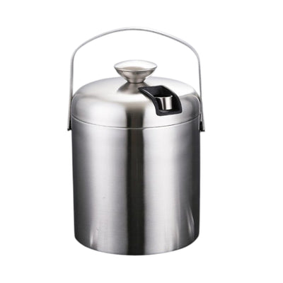 HIELERA ACERO INOX TERMICA CON TAPA Y PINZAS, 1300 ML