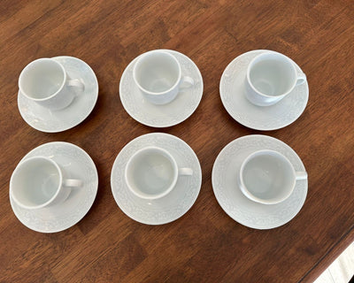 SET 6 TAZAS DE TÉ  PORCELANA IMPERIO ROMA IDURGO