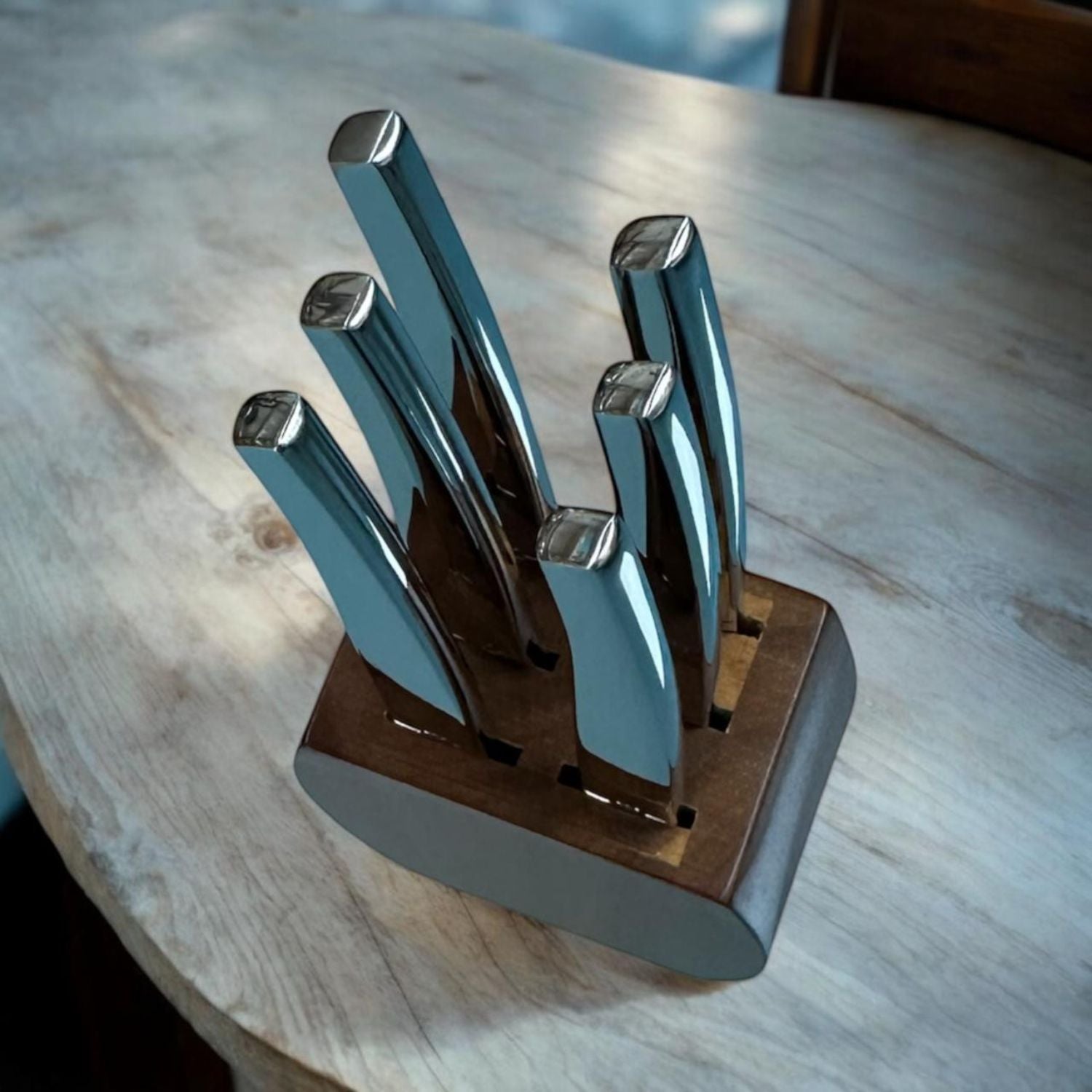 SET 6 CUCHILLOS CARNE JET LOU LAGUIOLE BLOC MADERA