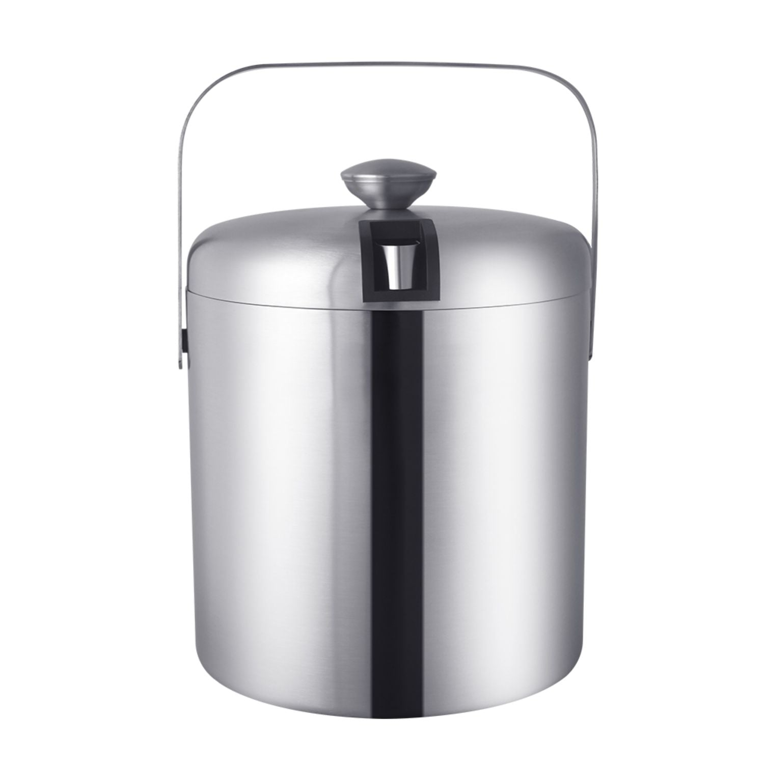 HIELERA ACERO INOX BRILLANTE TERMICA CON TAPA Y PINZAS, 3000 ML