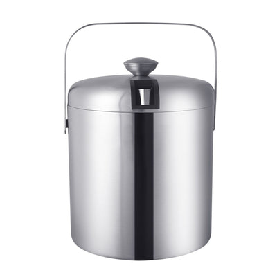 HIELERA ACERO INOX BRILLANTE TERMICA CON TAPA Y PINZAS, 3000 ML