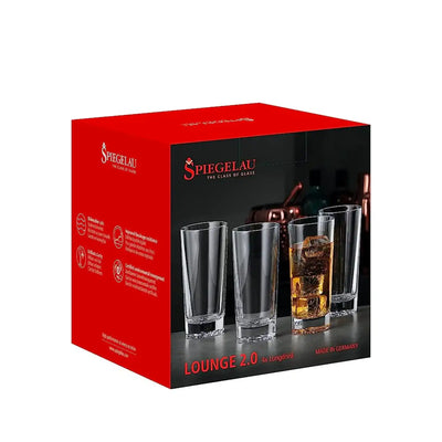 SET 4 VASOS ALTOS CRISTAL LOUNGE SPIEGELAU, 305 ML