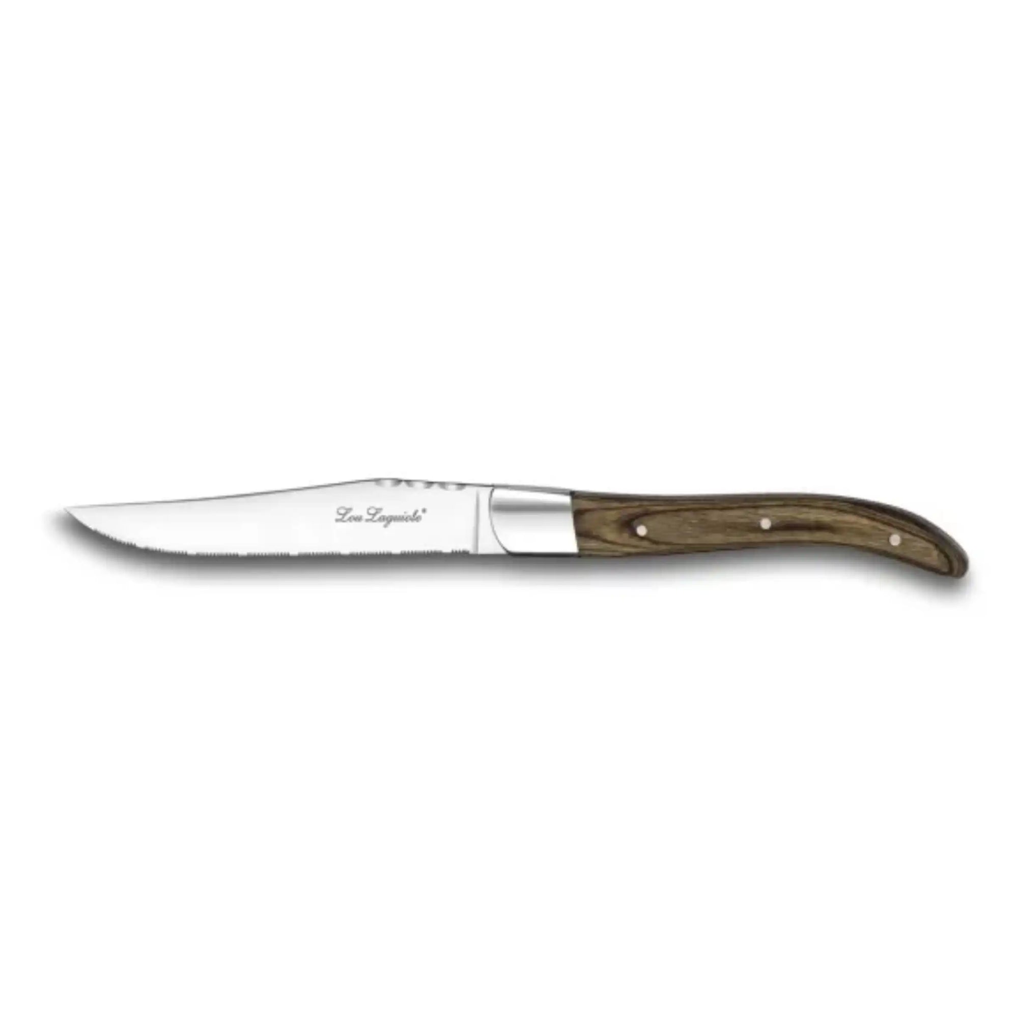 SET 4 CUCHILLOS CARNE LOUIS NOYER LOU LAGUIOLE, CAJA MADERA