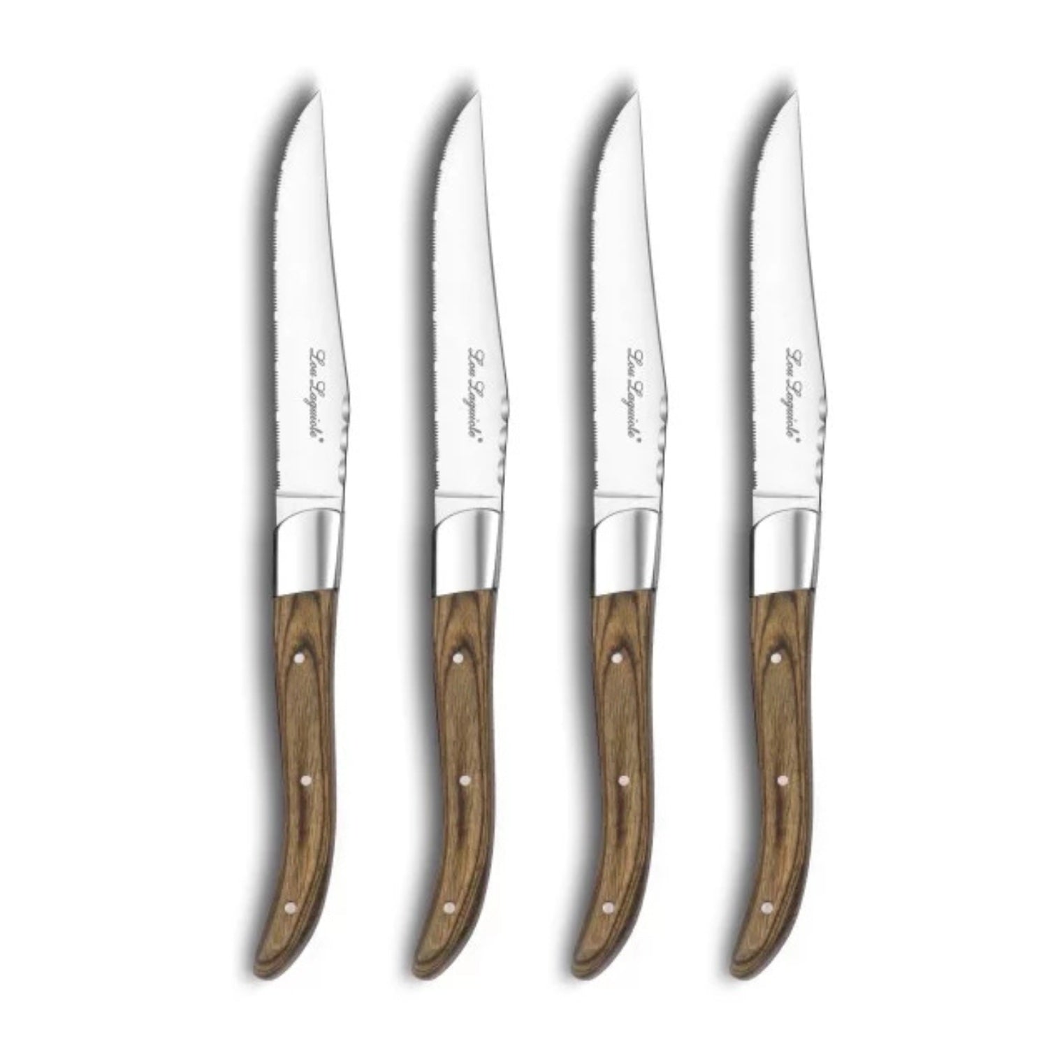 SET 4 CUCHILLOS CARNE LOUIS NOYER LOU LAGUIOLE, CAJA MADERA