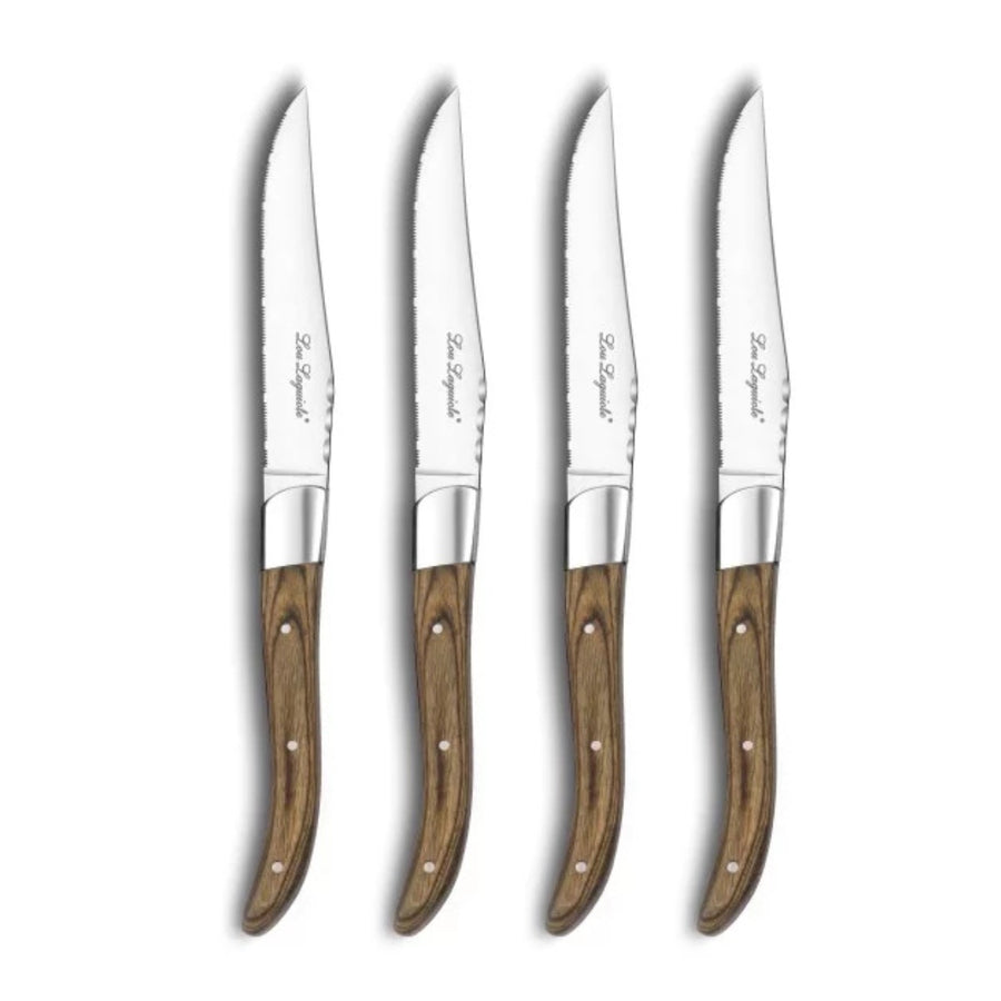 SET 4 CUCHILLOS CARNE LOUIS NOYER LOU LAGUIOLE, CAJA MADERA