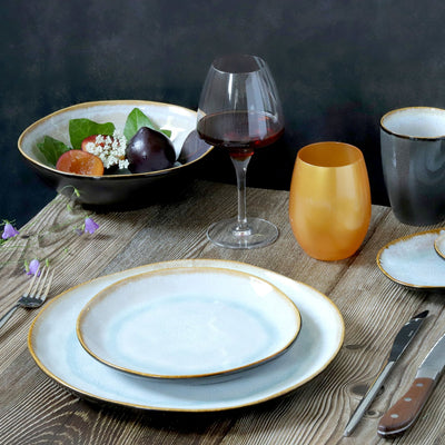 JUEGO DE VAJILLA SHADOW AQUA MEDARD DE NOBLAT, 12 PERSONAS, 62 PZ