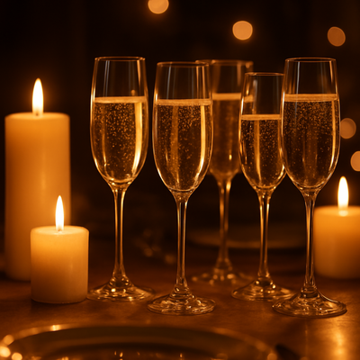 SET 6 COPAS CHAMPAGNE MONTALCINO HAUSMANN, 285 ML