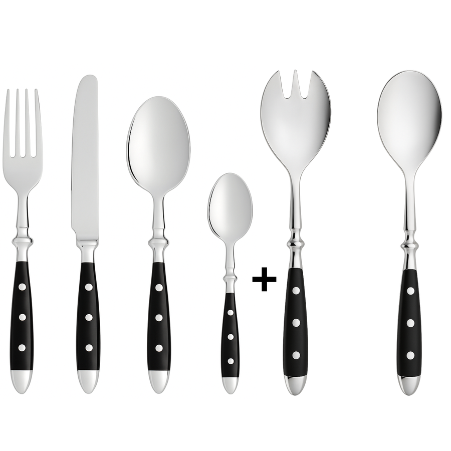 PACK JUEGO CUCHILLERIA + SET ENSALADA FORJEN VIVEUR, 12 PERSONAS, 52 PZ