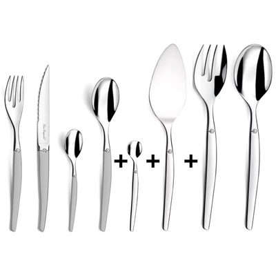 JUEGO CUCHILLERIA JET SABLÉ + CAFÉ + ENSALADA+ TORTERO JET LOU LAGUIOLE, 6 PERSONAS