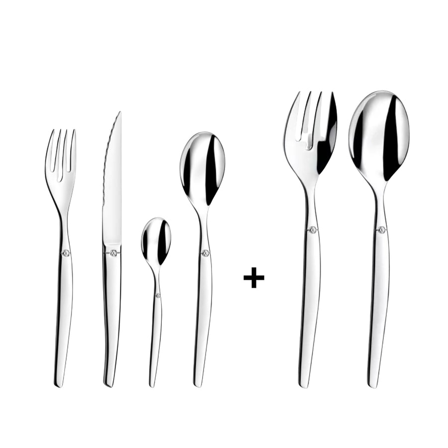 PACK JUEGO CUCHILLERIA + SET ENSALADA JET LOU LAGUIOLE, 6 PERSONAS, 26 PZ