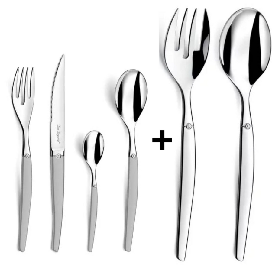 Pack JUEGO CUCHILLERÍA JET SABLÉ y SET ENSALADA, LOU LAGUIOLE