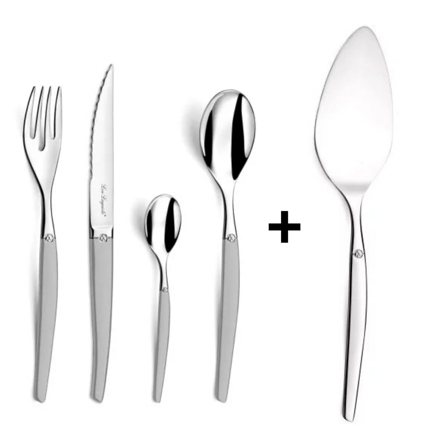 Pack JUEGO CUCHILLERIA JET SABLE Y PALETA TORTA, LOU LAGUIOLE