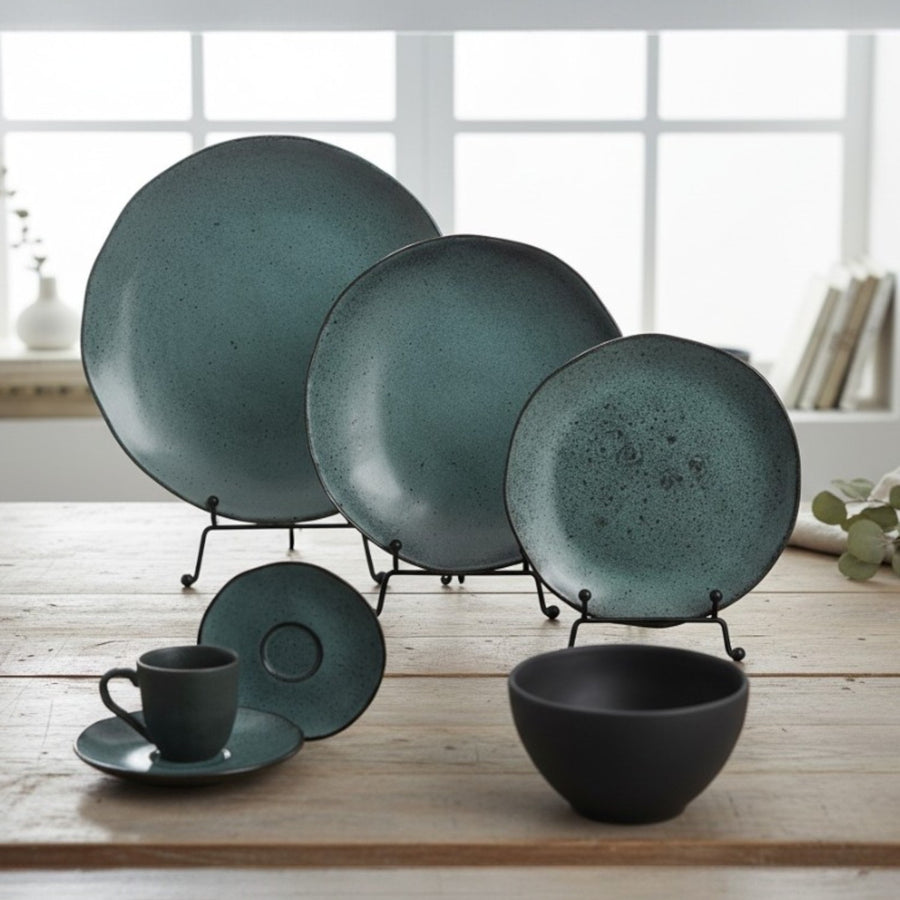 JUEGO DE VAJILLA GRES PETROLEUM PORTO BRASIL, 6 PERSONAS, 36 PZ