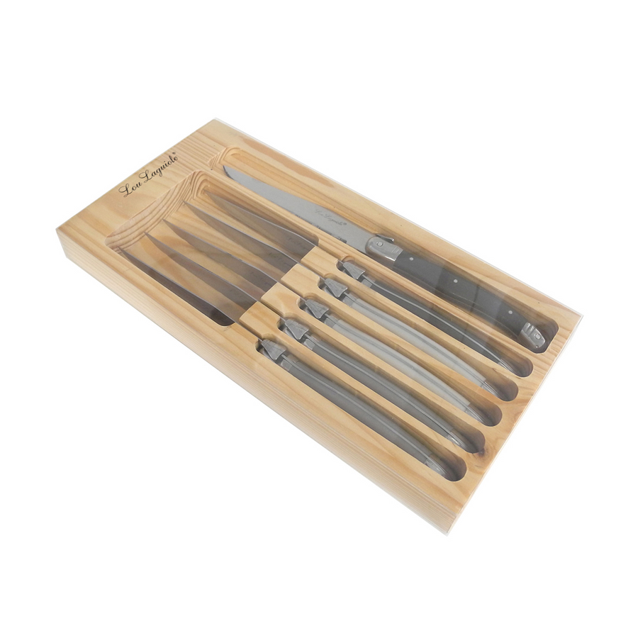 SET 6 CUCHILLOS CARNE TRADITION LOU LAGUIOLE CAJA MADERA