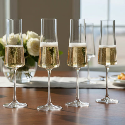 SET 12 COPAS CHAMPAGNE TRENTO BOHEMIA, 210 ML