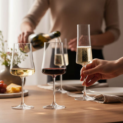 JUEGO DE COPAS TRENTO BOHEMIA, 4 PERSONAS, 12 PZ