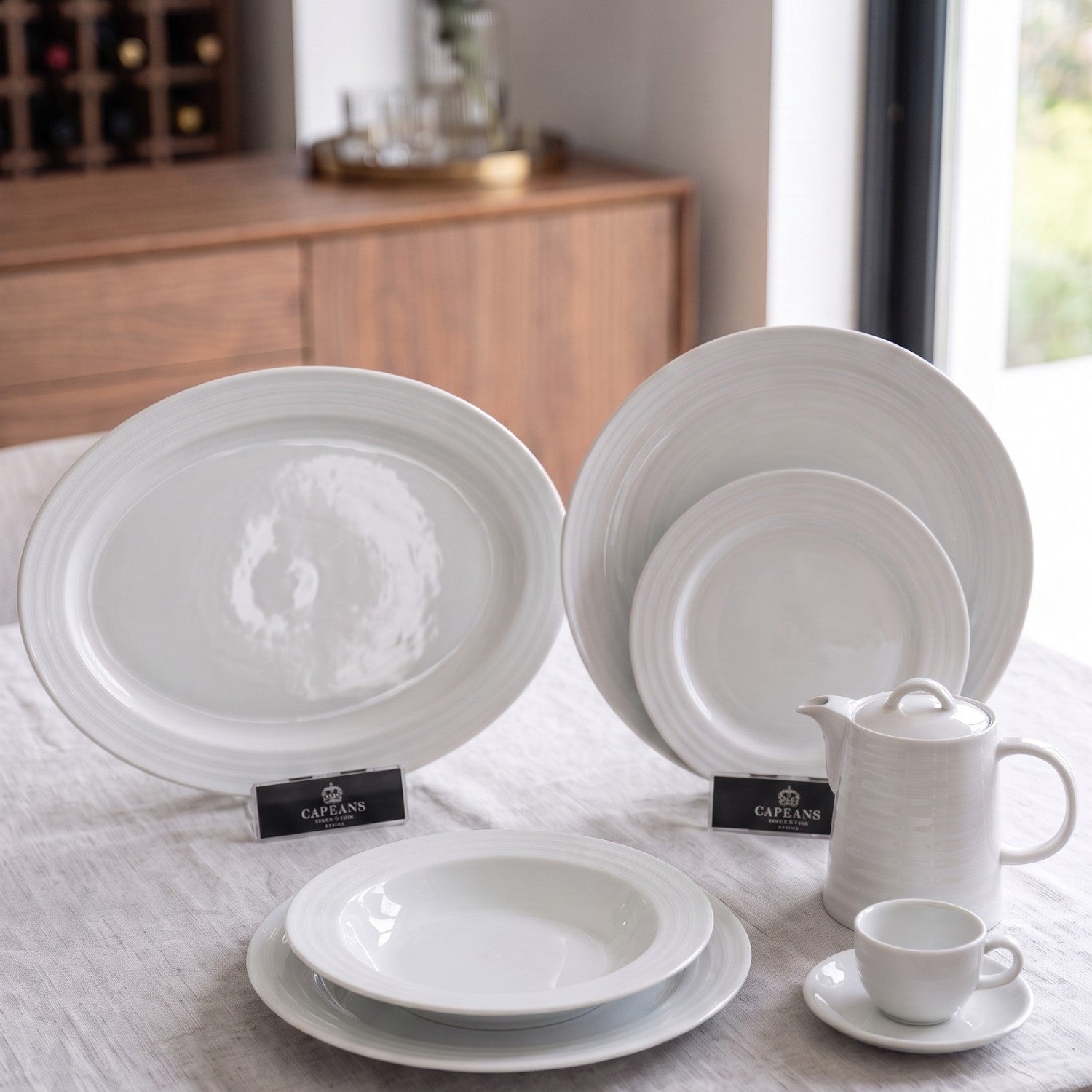 🇪🇸JUEGO DE VAJILLA PORCELANA PRAGA IDURGO, 12 PERSONAS, 63 PZ