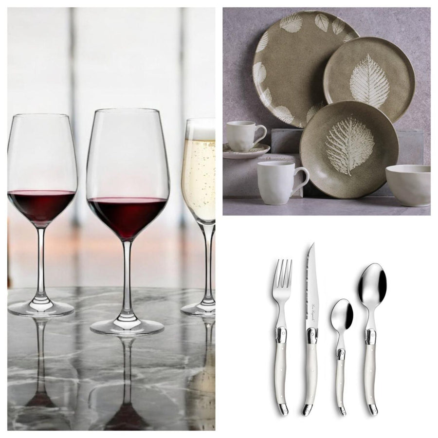 PACK PERLA + MONTALCINO + SEIVA, 6 PERSONAS, 78 PZ